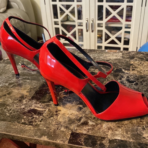 VIA SPIGA MADE IN ITALY RED HIGH HEEL SHOES - Picture 2 of 10